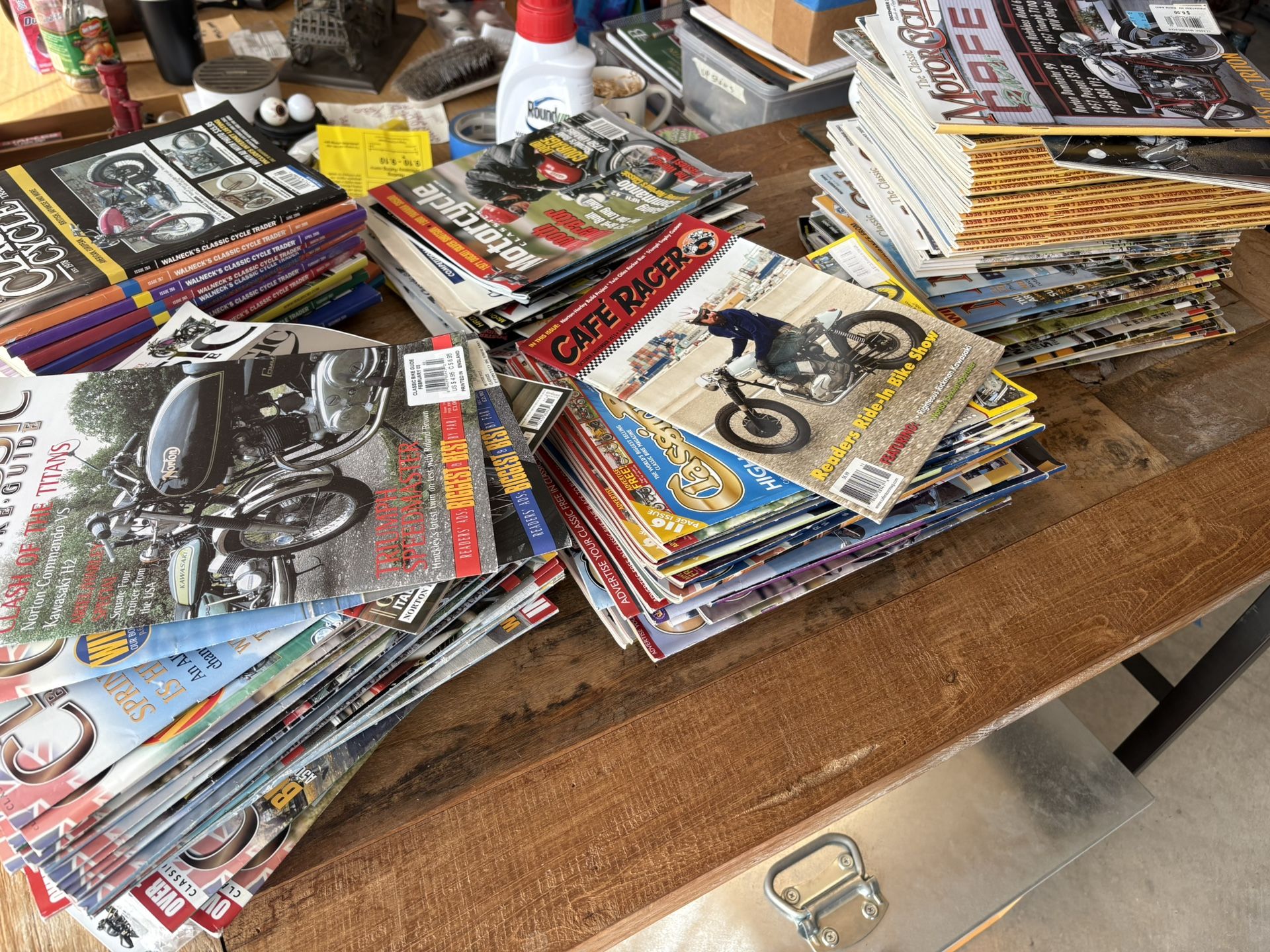 HUGE Vintage Motorcycle Magazine Lot TRIUMPH NORTON BSA ++