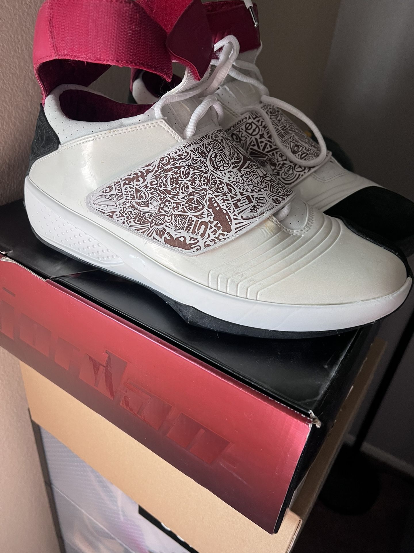 Jordan 20 White/varsity Red Black