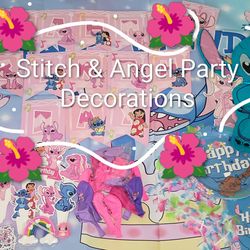 Stitch and Angel Birthday Party Decorations