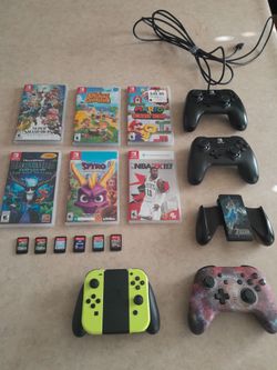 Nintendo Switch Huge Lot of Games and Controllers