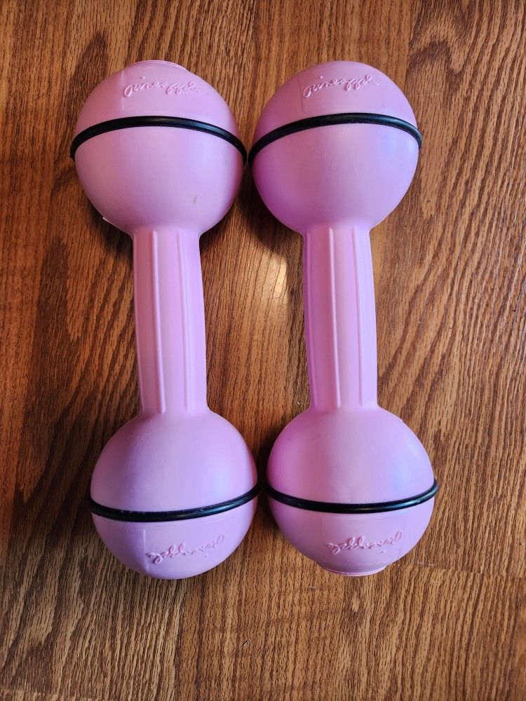 Bar Bell Hand Weights Pair 2.5  Lbs. Pink