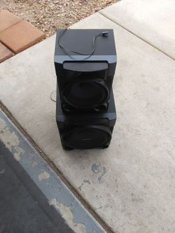 SONY HOUSE STERESO ACCESSORIES SPEAKER AND SUBWOOFER 2 PIECE SPEAKERS ONLY SET