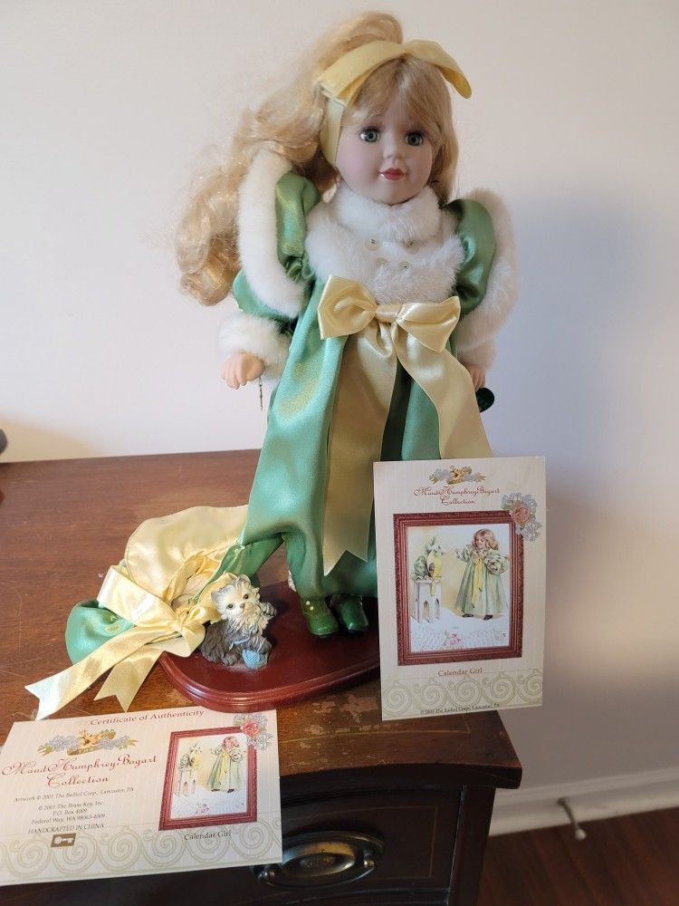 Collectible Porcelain Doll  Calender Girl