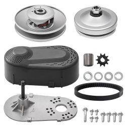 125*Drive Clutch, 2-8HP Engine, 2000 RPM High-Strength Drive Clutch with Asymmetric Designed Wheels & Robust Rubber Belt, Sturdy & Durable Clutch with