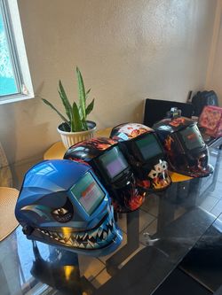 welding helmet.