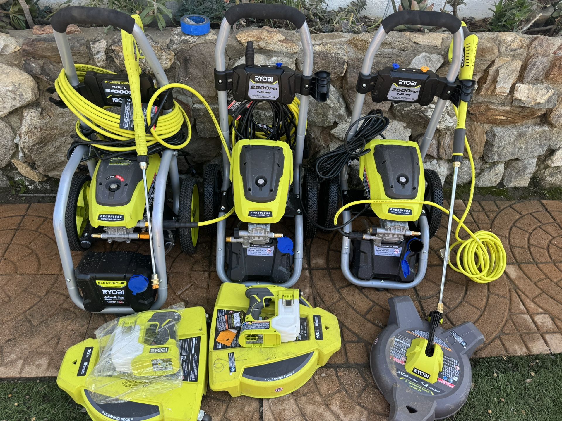 Ryobi Pressure Washer W Foam Gun Floor Scrubber