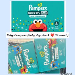 Pampers size 4 (92 count )  $22 EACH BOX  new