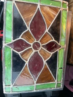 Stained glass with lead trim