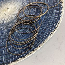 Pretty Gold Bracelet Set Of Nine