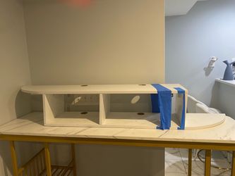 Floating White Entertainment Shelf