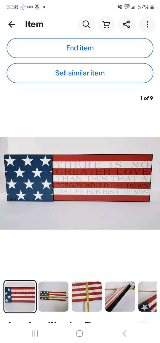American Wooden Flag Patriotic wall art Decorative Art Country Love