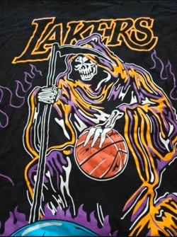 Warren Lotas Lakers Trouble In The Bubble Men's Black T-shirt Size 2xl