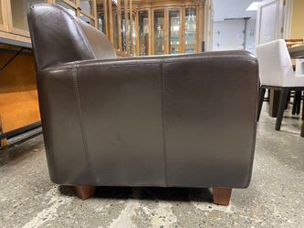 Chocolate Brown Barrel Back Armchair