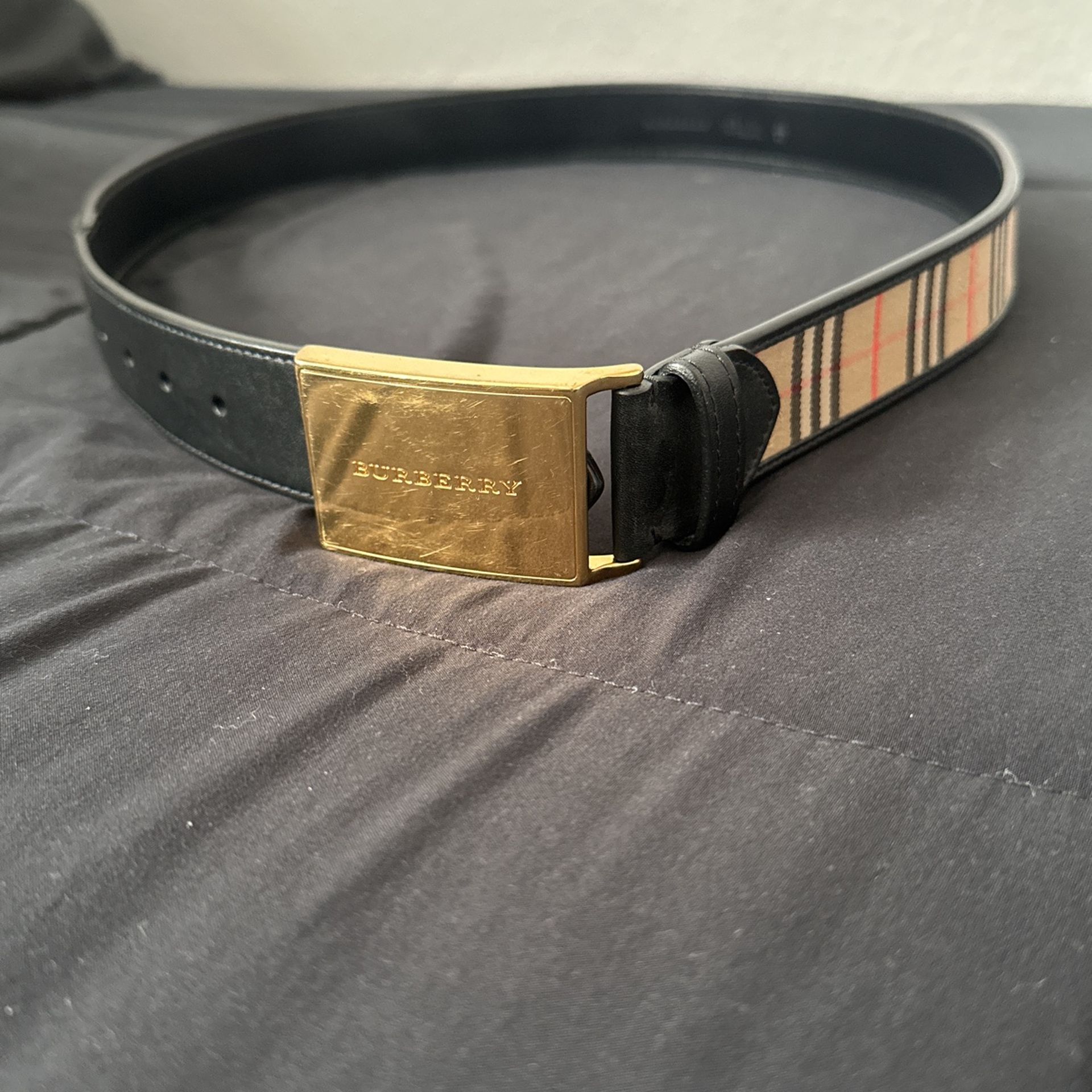 Studded Belt Burberry Size 80 Belt Burberry Gold Belt 32/80 (size S)