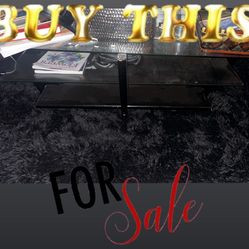 Black & Glass Coffee Table 