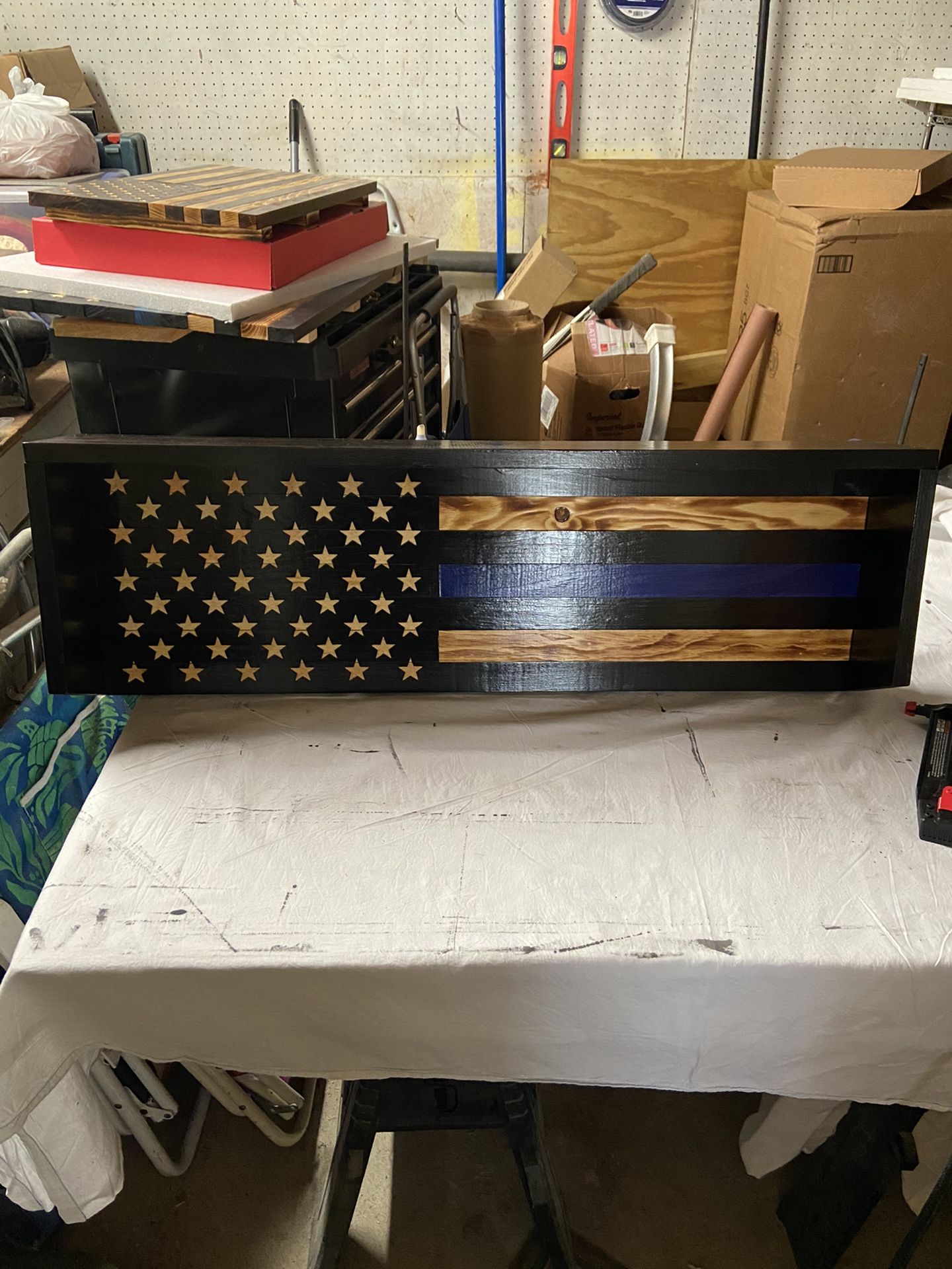 Blue line Law Enforcement Shelf