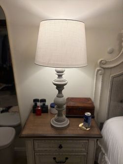 Tall Table Lamp with Linen Shade