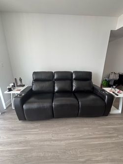 Black Leather Electric Dual Recliner