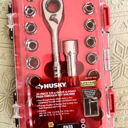 $25 Set Husky 35pc  3/8" Pass Through Technology 
