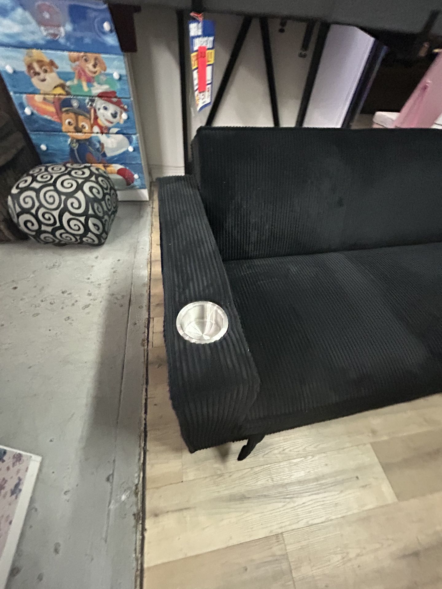Sofa Bed Convertible With Cup Holder And USB Port