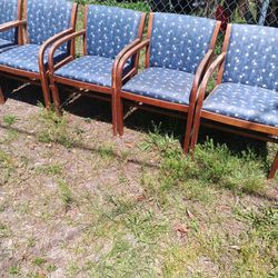 FIVE MATCHING LOBBY CHAIRS 