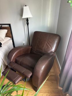 Brown Leather Recliner Chair