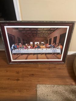 Large Framed Last Supper Wall Art