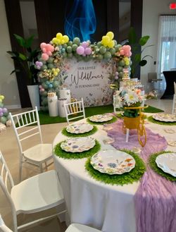 Backdrop Balloon Garland Birthday Baby Shower Baptism 