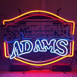 SAMUEL ADAMS VINTAGE GLASS NEON - NEEDS 1 TRANSFORMER 