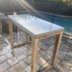 Metal Top Bat Height Table