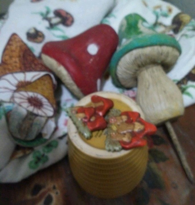 Mushroom Decor Collection Vintage 1970's