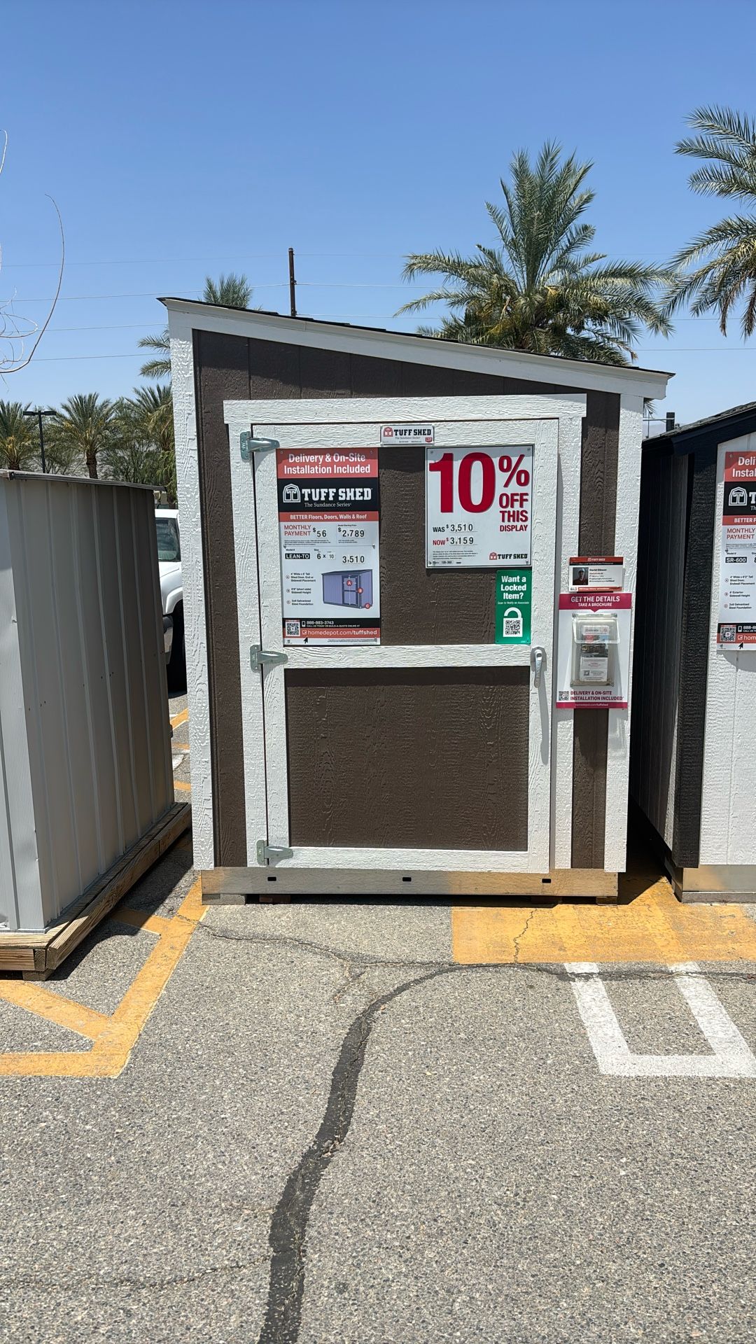 Tuff Shed Lean-To 6x10 SD864198 Was $3,510 Now $3,159 10% Off Financing Available!
