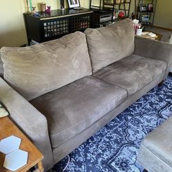 Crate & Barrel Taupe Sofa Couch