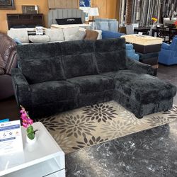 Black Fabric Sectional