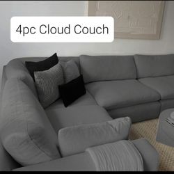 Cloud Couch Modular Sectional Sofa Grey