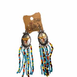 Justin Colorful Beaded Earrings New
