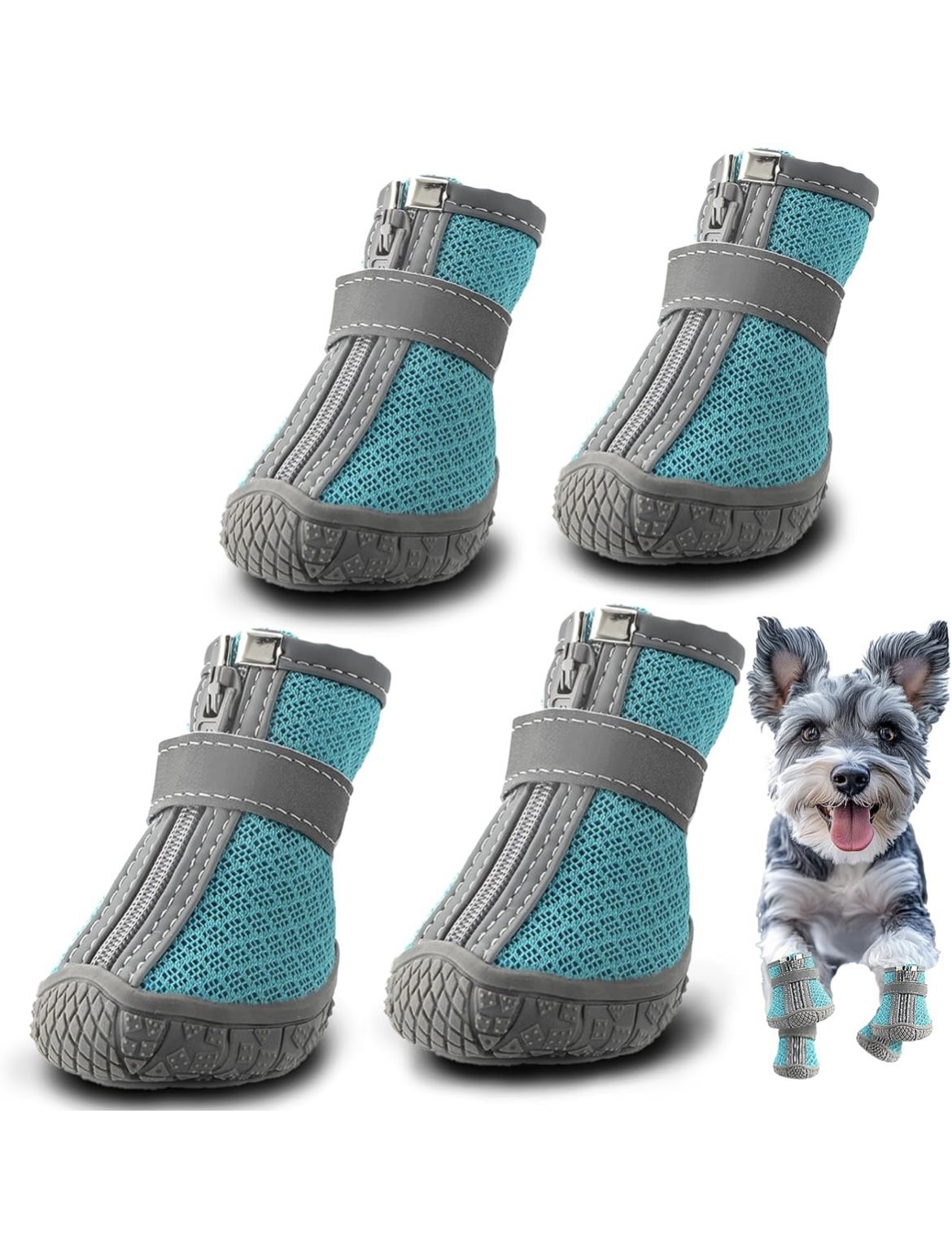 Hcpet Dog Shoes for Small Dogs, Breathable Dog Boots & Paw Protectors for Hot Pavement Winter Snow Hiking, Anti-Slip Dog Booties foπβ
β’ Retails $29.99