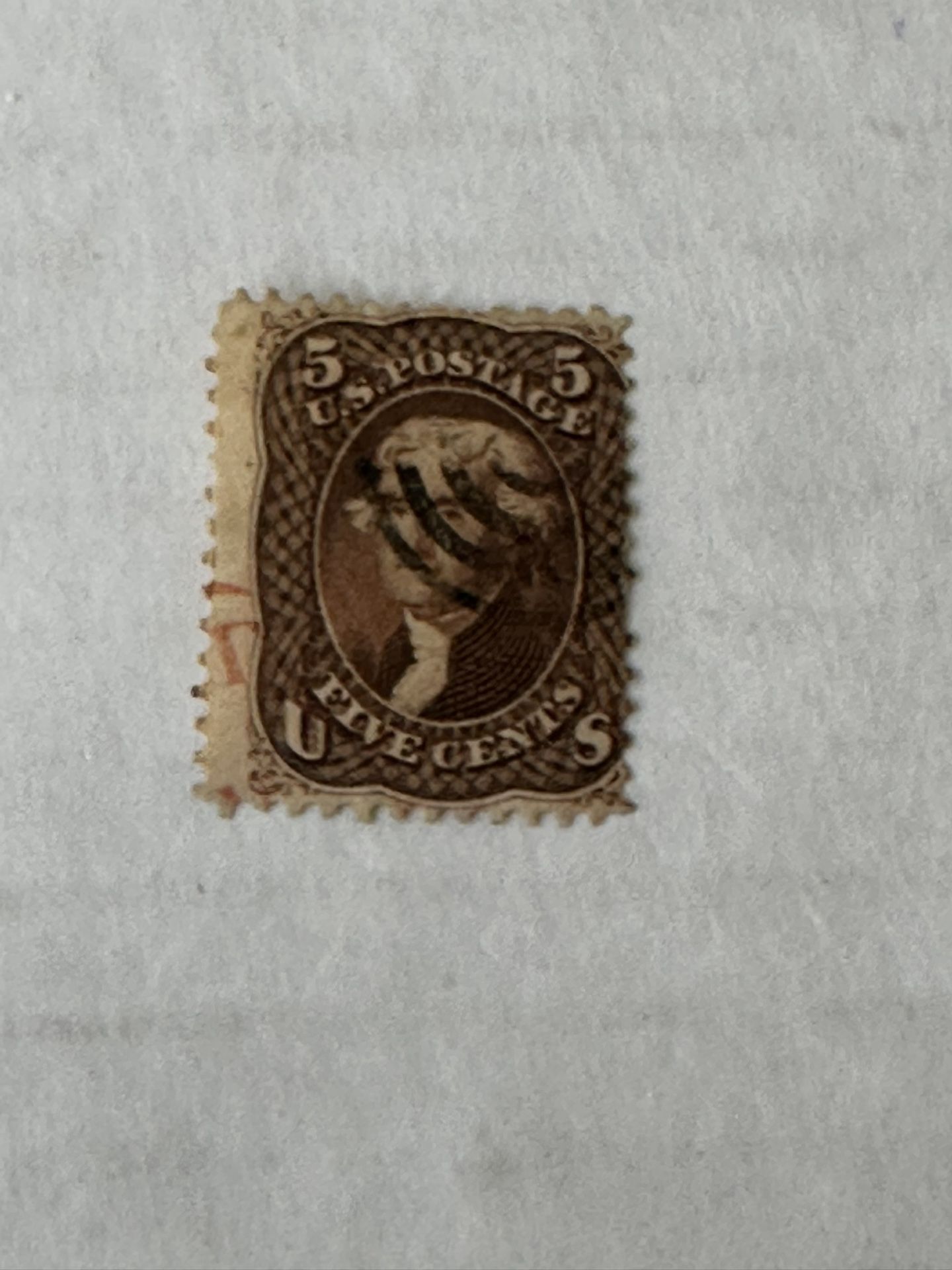 United States 76 Thomas Jefferson 5 Cent Used Stamp