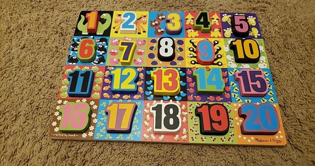 Melissa and Doug CHUNKY PUZZLE , JUMBO NUMBERS