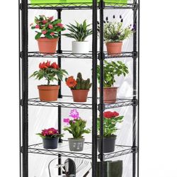 New  Greenhouse with PVC Cover, Metal Plant Shelf