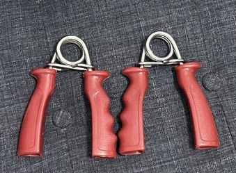 Red Hand Grips - Exercise Equipm