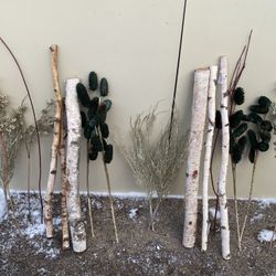 Christmas/ Winter Outdoor Decor For Container Set For 2 Pots 