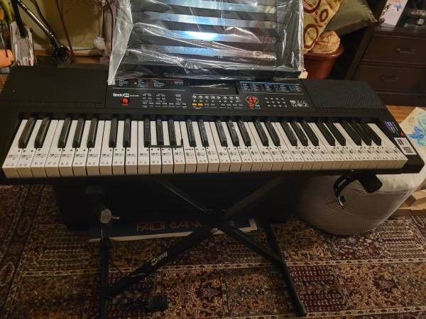 RockJam, 61-Key Portable Keyboard with Lightup Keys & Stand