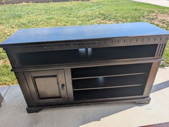 Dark espresso/black wood media console or TV stand