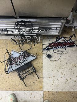 3 Led Signs Lights Up.