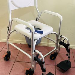 Commode On Wheels Shower Chair New New New 