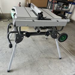Metabo HPT Table Saw with Fold Roll Stand