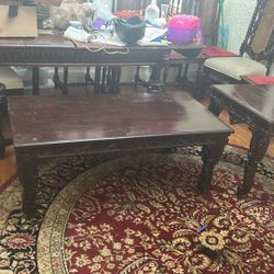 (3) Three Piece Coffee Table Set