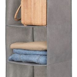 Hanging Closet Organizer(grey-3 Shelf)