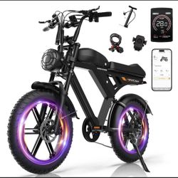 Movcan v30 20 inch fat tire electric bicycle 750w motor 28MPH max speed Ebike